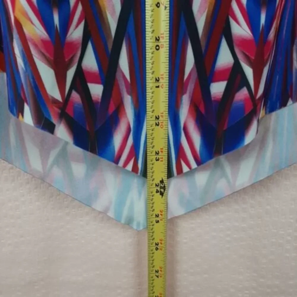 Becca by Rebecca Virtue Multi-Color Halter Padded Tankini Top Size S